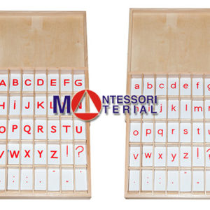 Печатный алфавит АНГЛ на пластиковых табличках: красный